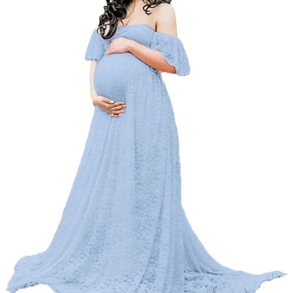*HP* 💖💖 Blue maternity lace dress